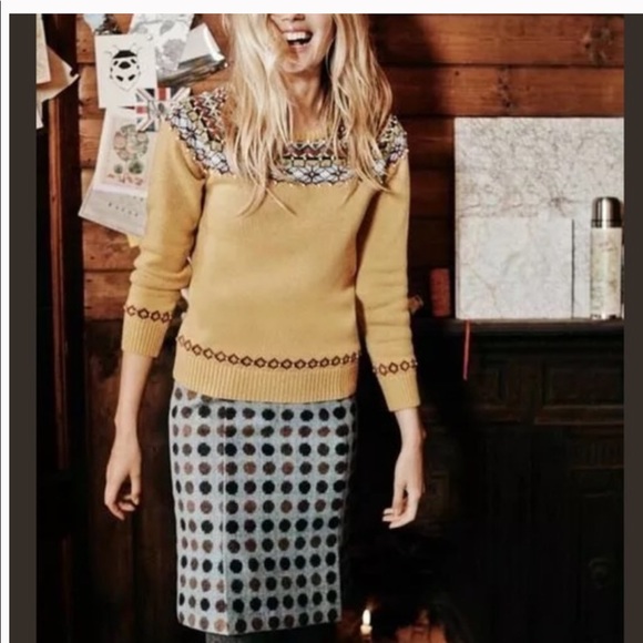 Boden Dresses & Skirts - Boden British Moon Wool Polka Dot Mini Skirt